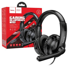 Hoco W103 Wired Gaming Headphones with Mic (Black)