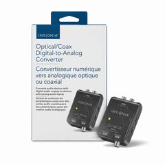 Insignia Optical/Coaxial Digital-to-Analog Audio Converter – Black