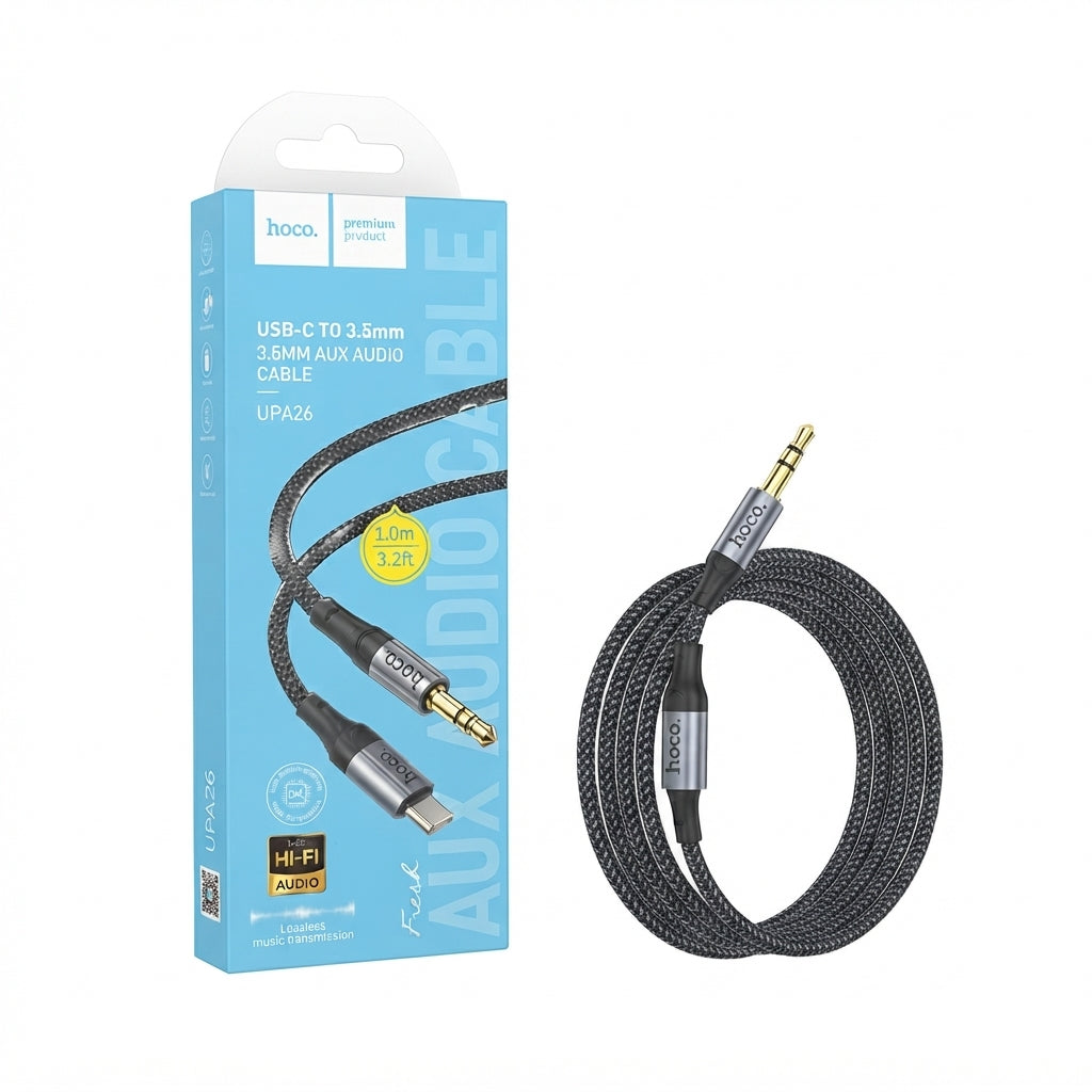 Hoco UPA26 USB-C to 3.5mm AUX Hi-Fi Audio Cable (1.0m)