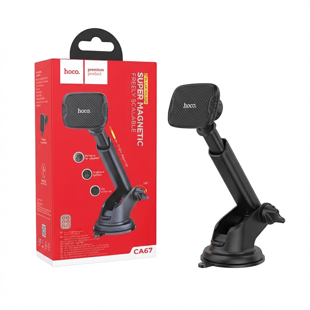 Hoco CA67 Freely Scalable Super Magnetic In-Car Holder and Suction Mount