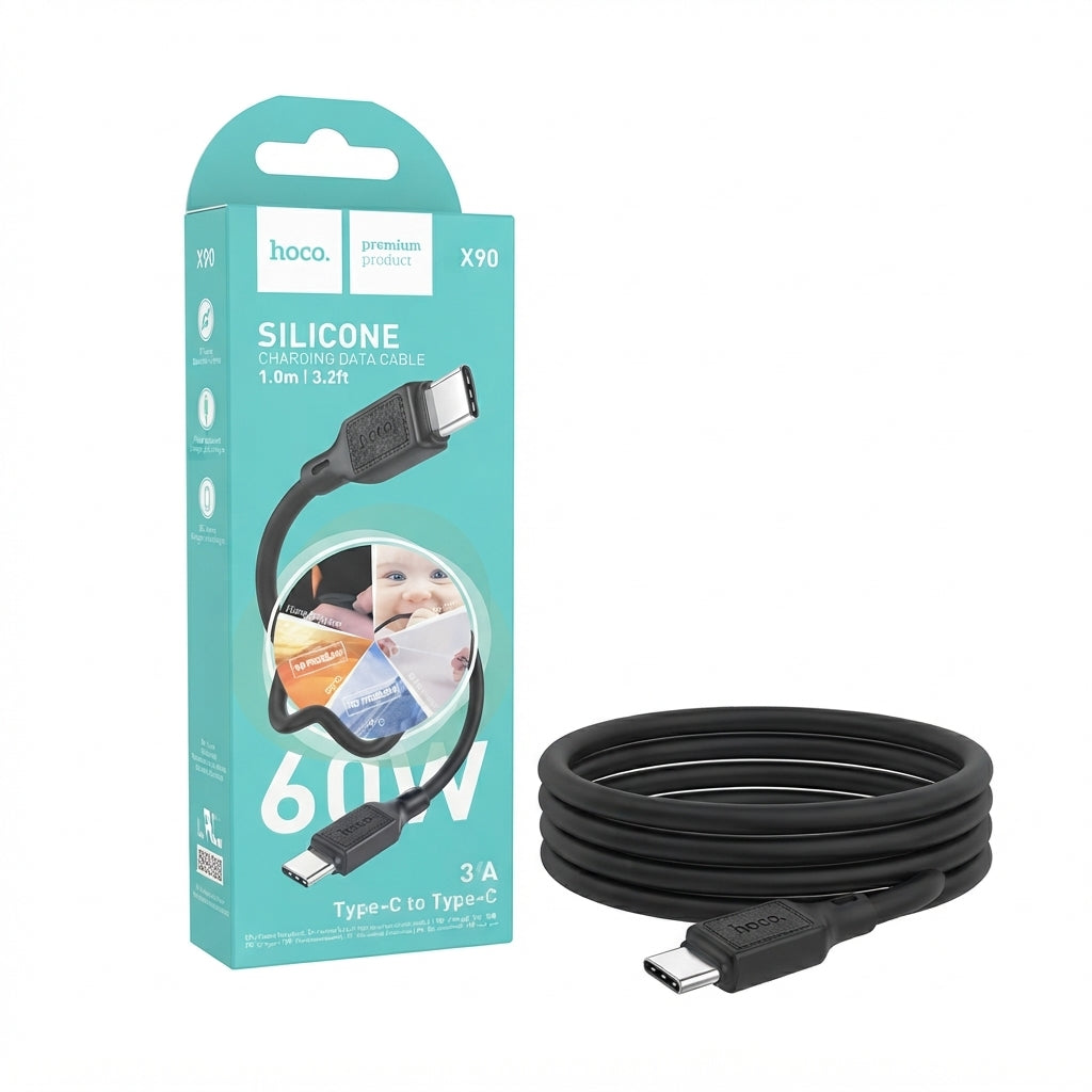Hoco X90 60W Type-C to Type-C Silicone Charging Data Cable (1.0m)