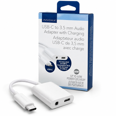 Insignia USB-C to 3.5mm Audio Adapter with Charging – 60W Power Delivery