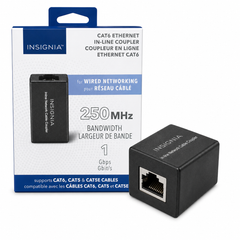 Insignia Cat6 Ethernet In-Line Coupler – 1Gbps RJ45 Network Cable Connector