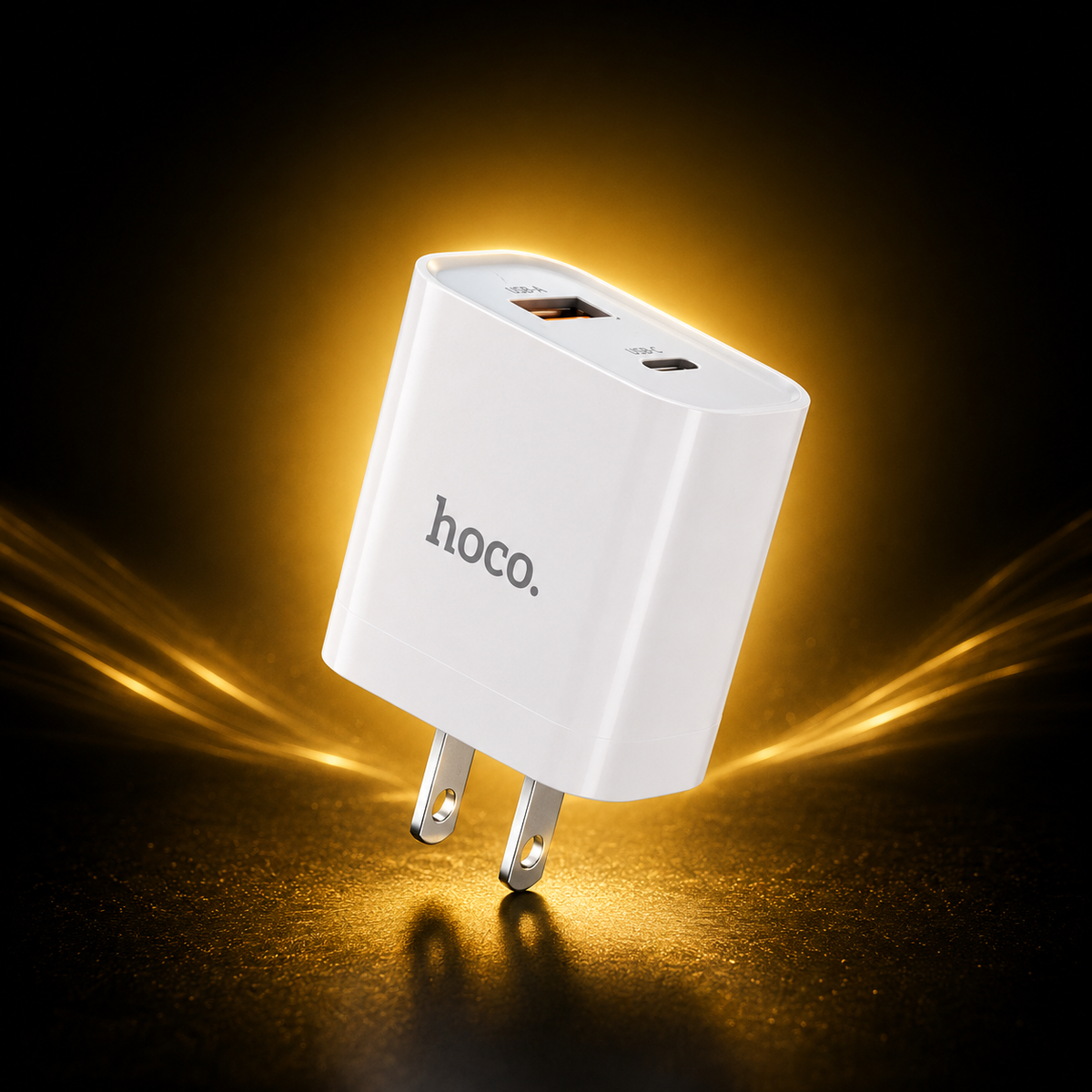 HOCO C80 Plus 20W Dual Fast Charger – USB-C + USB-A