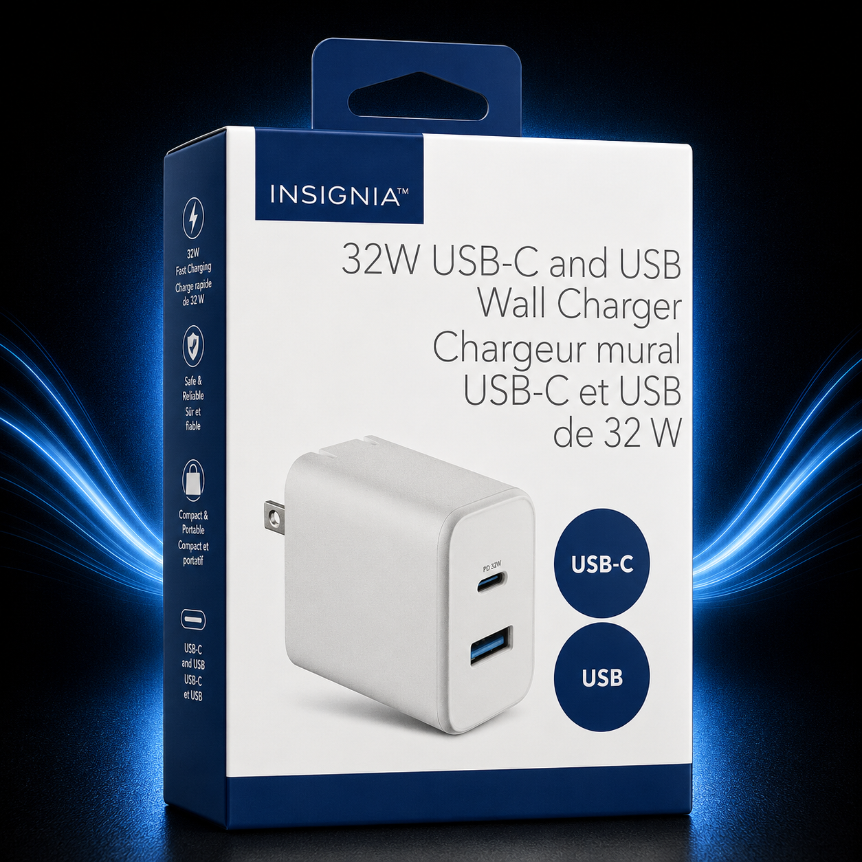 Insignia 32W USB-C & USB Wall Charger