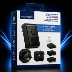 Insignia Travel Converter and Plug Adapters – Portable International Travel Kit