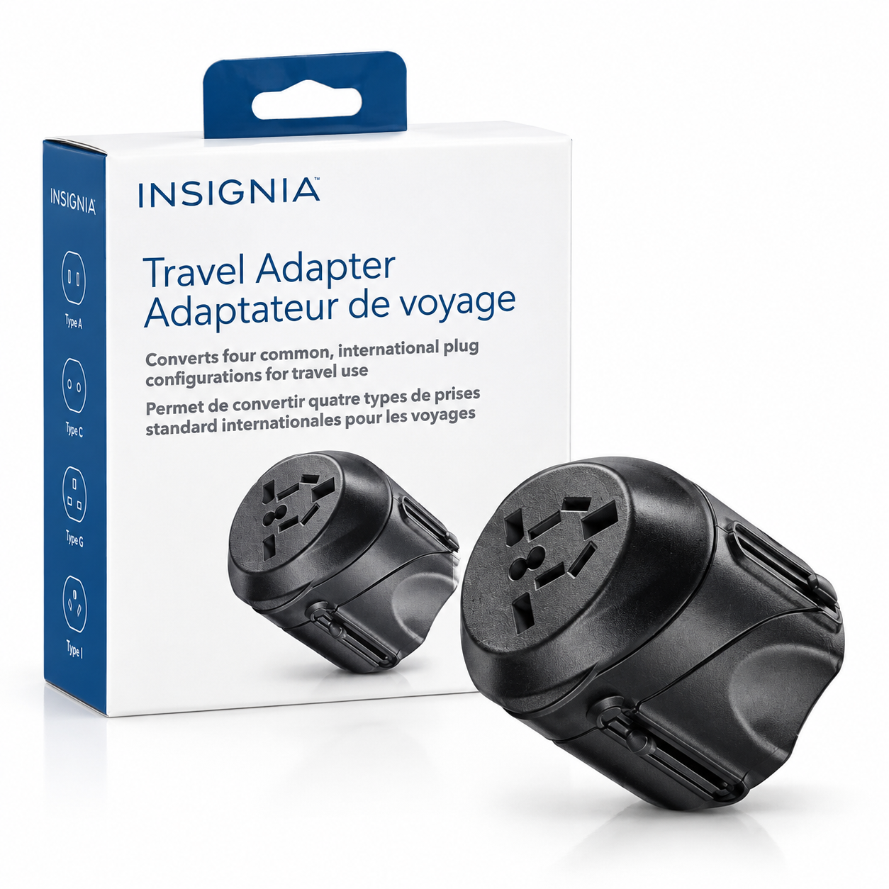 Insignia Universal Travel Adapter – International Plug Adapter for Worldwide Travel