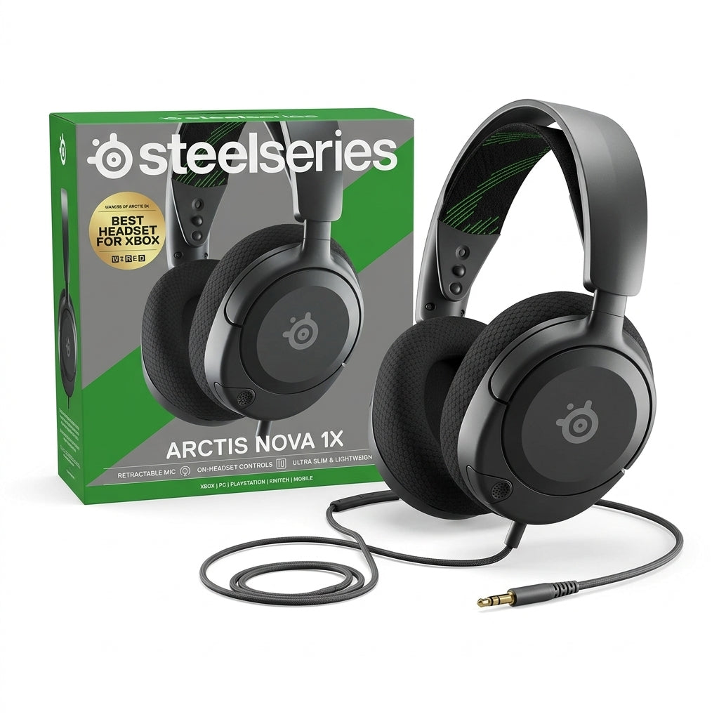 SteelSeries Arctis Nova 1X Multi-Platform Wired Gaming Headset for Xbox, PC, PlayStation, Switch, and Mobile (Black)