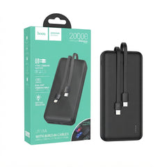 Hoco J118A 20000mAh Large Capacity Power Bank with Built-in Cables