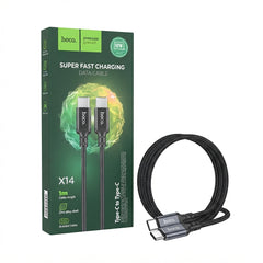Hoco X14 60W Type-C to Type-C Super Fast Charging Data Cable (1m)