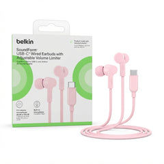 Belkin SoundForm USB-C Wired Earbuds with Adjustable Volume Limiter