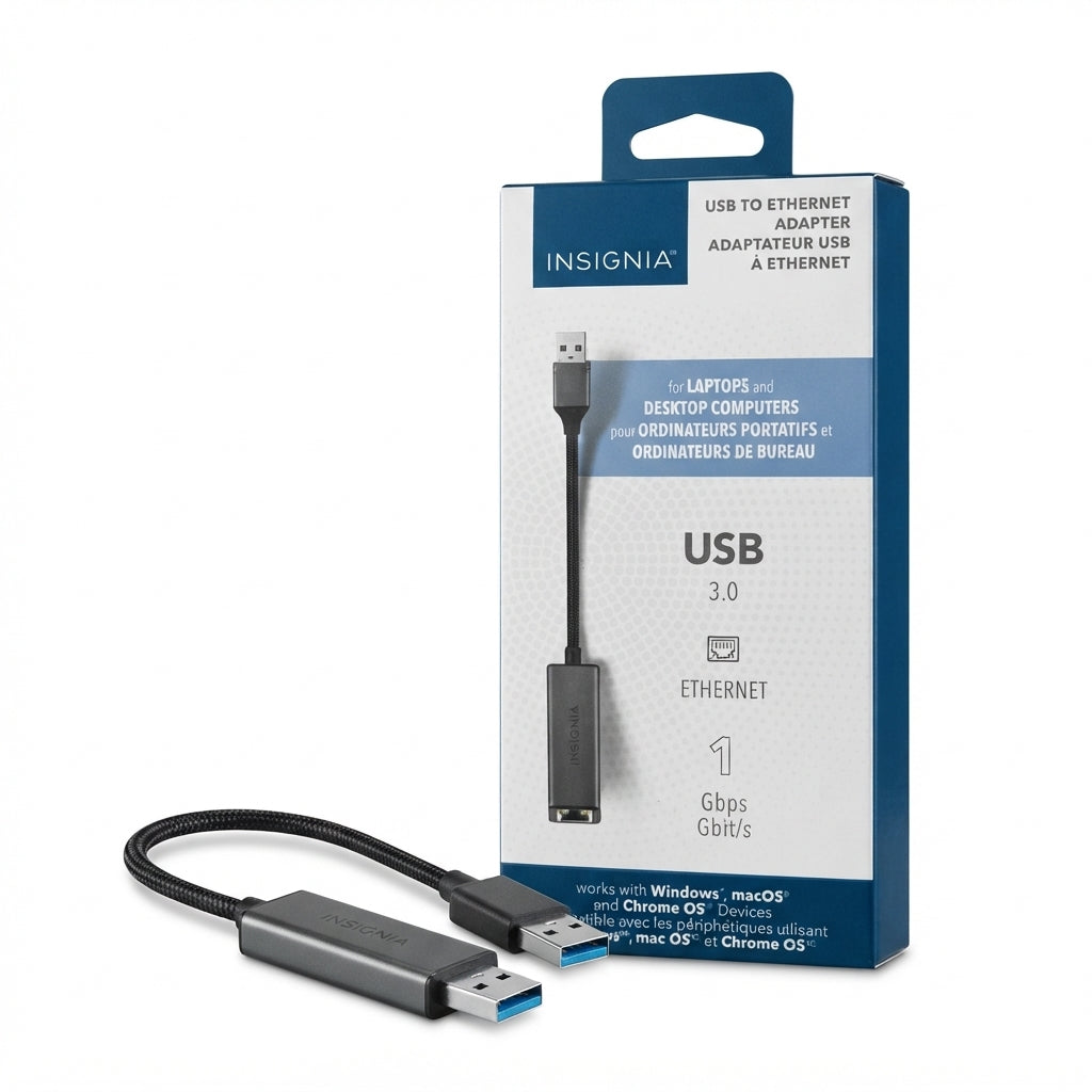 Insignia USB 3.0 to Ethernet Adapter – 1 Gbps