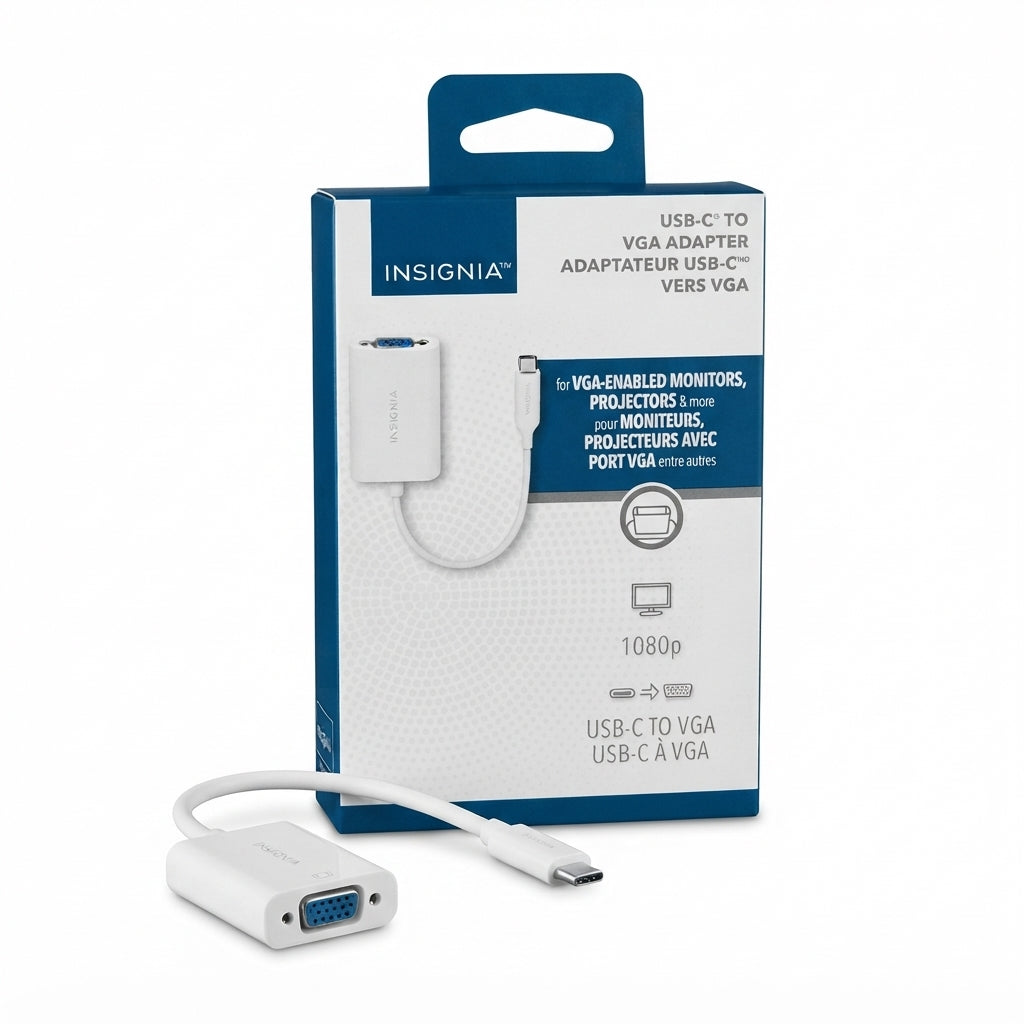 Insignia USB-C to VGA Adapter – 1080p Display Adapter