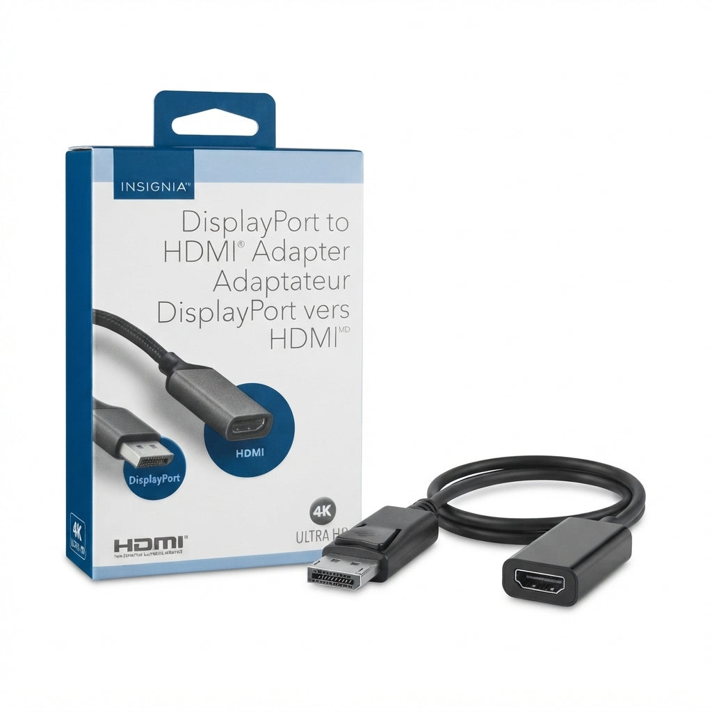 Insignia DisplayPort to HDMI Adapter Cable – 4K Ultra HD