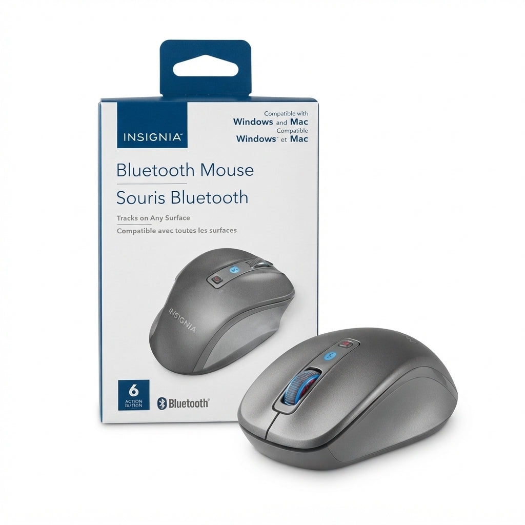 Insignia Bluetooth Mouse – 6-Button Wireless Mouse for Windows & Mac
