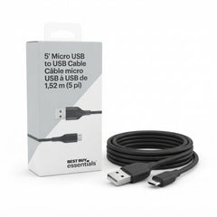 Best Buy Essentials 5' Micro USB to USB Charging and Data Cable (1.52m / 5ft)
