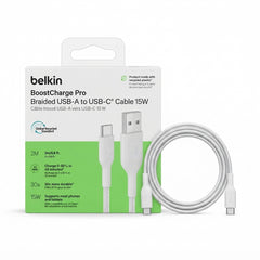 Belkin BoostCharge Pro Braided USB-A to USB-C Cable 15W – 2m / 6.6ft