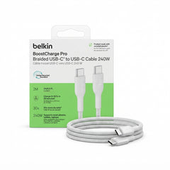 Belkin BoostCharge Pro Braided USB-C to USB-C Cable 240W – 2m / 6.6 ft