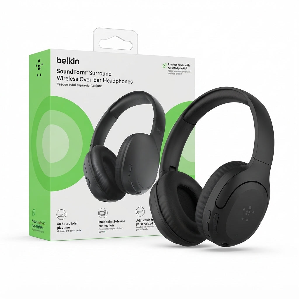 Belkin SoundForm Surround Wireless Over-Ear Headphones