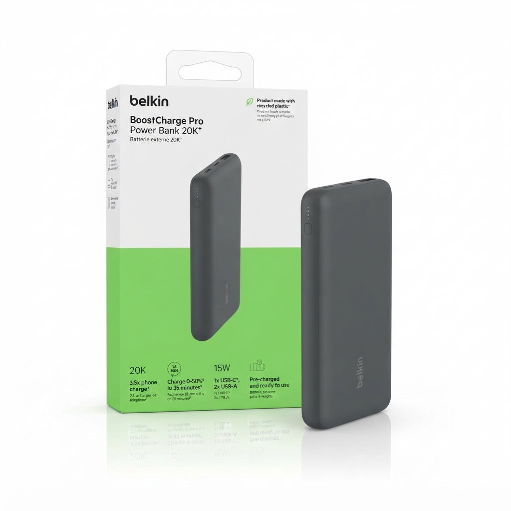 Belkin BoostCharge Power Bank 20K – Black | 20,000mAh | 15W